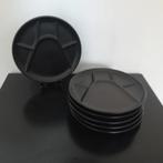 Zwarte keramische Franse borden voor fondue of raclette, Huis en Inrichting, Keuken | Servies, Ophalen of Verzenden, Nieuw, Overige stijlen