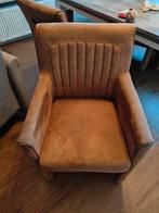 4 Cognac Eetkamerstoelen op Wieltjes, Ophalen, Gebruikt, Bruin, Vier