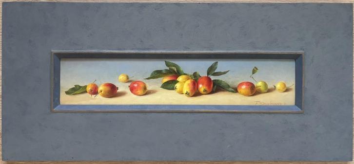Fred Smoolenaers (1951) - Stilleven met appels (2011), Antiek en Kunst, Kunst | Schilderijen | Klassiek, Ophalen of Verzenden