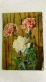 Oude Ansichtkaart bloemen : anjers . Hartelijk gefeliciteerd, Verzamelen, Ophalen of Verzenden, Gelopen