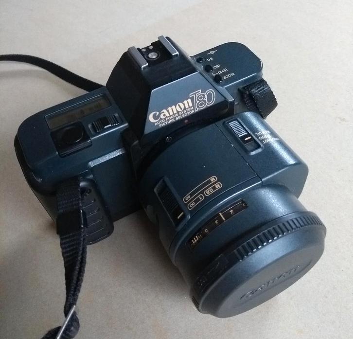 Foto-apparatuur Canon T80 autofocus, lenzen, tas, Audio, Tv en Foto, Fotocamera's Analoog, Gebruikt, Spiegelreflex, Canon, Ophalen