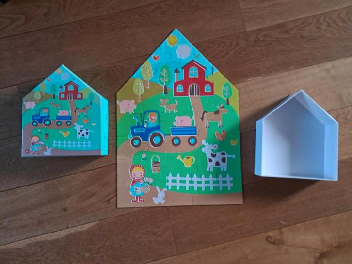 De Groene Merel boerderij puzzel vloer puzzel 3+ Sinttip!, Kinderen en Baby's, Speelgoed | Kinderpuzzels, 10 tot 50 stukjes, Ophalen of Verzenden