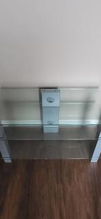 Glazen TV-meubel Aldenkamp DPL 88, Ophalen, 100 tot 150 cm, Zo goed als nieuw, Glas