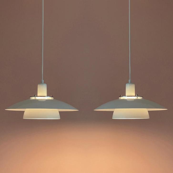 2 vintage LAMPEN Scandinavisch design schalenlamp Poulsen PH, Huis en Inrichting, Lampen | Hanglampen, Gebruikt, Minder dan 50 cm