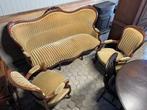 ANTIEK LOUIS XV bankstel 2-zits bank met 2 losse stoelen SET, Antiek en Kunst, Ophalen