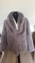 Faux fur bontjas grijs misguided 36, Kleding | Dames, Jassen | Winter, Ophalen of Verzenden, Zo goed als nieuw, Maat 36 (S), Grijs