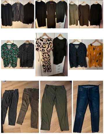 Kledingpakket XL 46-48 jurken broeken blouses MS, HEMA, JDY beschikbaar voor biedingen