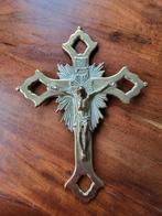 Antiek Messing Kruisbeeld, Antiek en Kunst, Antiek | Religie, Ophalen of Verzenden