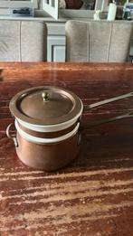Koperen au bain marie pan, Huis en Inrichting, Keuken | Potten en Pannen, Ophalen of Verzenden, Gebruikt, Overige materialen
