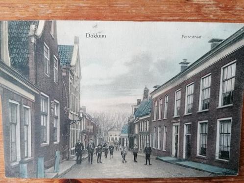 Dokkum Fetzestraat, Verzamelen, Ansichtkaarten | Nederland, Groningen, Voor 1920, Ophalen of Verzenden