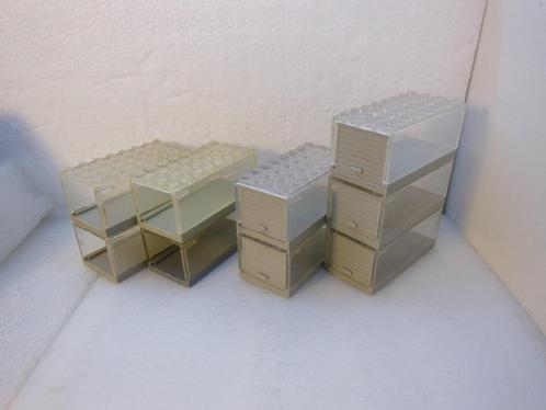LEGO  -  9 x GARAGEBOXjes  -  1:87, Hobby en Vrije tijd, Modelauto's | 1:87, Gebruikt, Overige typen, Overige merken, Ophalen of Verzenden
