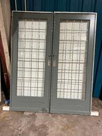 Oude ensuite schuifdeuren met glas in lood mooie set!