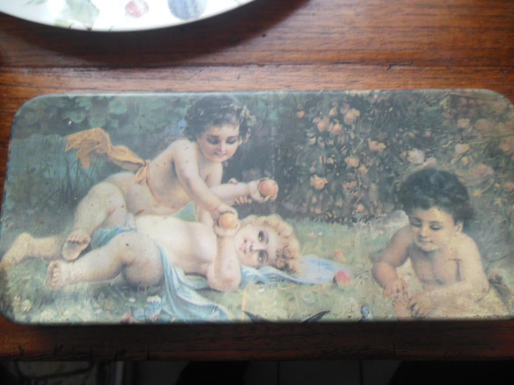 blik blikken pennen opberg bakje decoratie vintage retro, Verzamelen, Blikken, Ophalen of Verzenden, Gebruikt, Overige, Overige merken