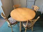 Eethoek met 4 stoelen en kussentjes, Ophalen, Gebruikt, Bruin, Vier