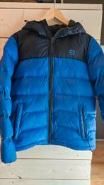 Blauwe winterjas Cruyff maat 164, Kinderen en Baby's, Ophalen of Verzenden, Zo goed als nieuw, Jongen, Jas