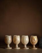 Set van 4 Vintage Onyx Glazen, Ophalen of Verzenden