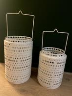 2x Sfeerlichtlantaarn / Kaarsenhouders merk: It's about Romi, Overige materialen, Gebruikt, Wit, Ophalen of Verzenden