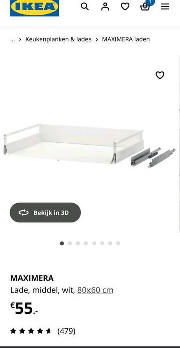 Ikea maximera Keukenlade 80 cm middel - afbeelding 4