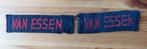 Set naamlinten Van Essen, Ophalen of Verzenden, Landmacht, Nederland, Embleem of Badge