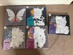 4 Nieuwe glitter schilderijen om in te kleuren, Hobby en Vrije tijd, Ophalen of Verzenden, Nieuw, Overige typen