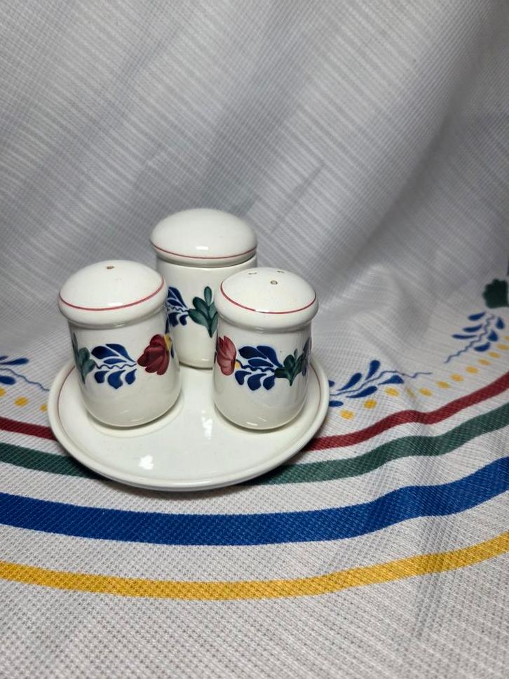 Boerenbont menage setje, Antiek en Kunst, Antiek | Keukenbenodigdheden, Ophalen of Verzenden