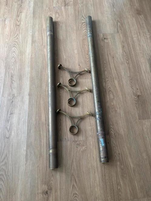 Messing bar goudkleurig buizen + voetsteunen, Huis en Inrichting, Barren, Zo goed als nieuw, Ophalen of Verzenden