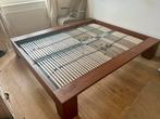Handgemaakt houten bed 160x220 + bedbodems, Ophalen, Bruin, Tweepersoons, Zo goed als nieuw