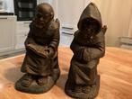Set van twee antieke monniken boekensteunen, Ophalen of Verzenden