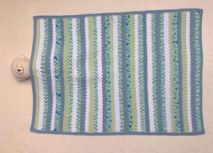 Gehaakte babydeken, nieuw en handgemaakt, uniek, Kinderen en Baby's, Dekens, Slaapzakjes en Inbakerproducten, Nieuw, Deken, 70 tot 85 cm