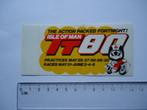 sticker TT Isle of MAN 1980 motorrace motogp retro racing, Verzenden