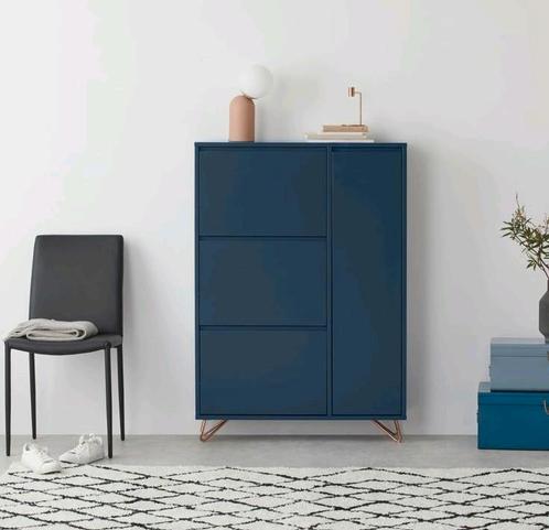 MADE Elona Schoenenkast (Blauw), Huis en Inrichting, Kasten | Schoenenkasten, Gebruikt, Ophalen