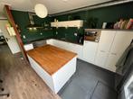 Complete Keuken met Apparatuur en Kookeiland, Huis en Inrichting, Keuken | Complete keukens, Ophalen, Gebruikt, Wit, Hoekkeuken