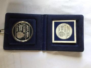 Zilveren 25 Florin Munt Aruba - Proof beschikbaar voor biedingen