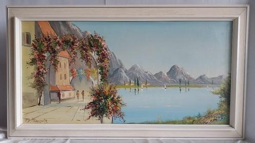 Ed Massetti (XXe) - Mediterraans landschap - 1960, Antiek en Kunst, Kunst | Schilderijen | Klassiek, Ophalen
