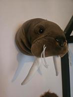Knuffel dierenkop walrus voor aan muur, Ophalen of Verzenden, Zo goed als nieuw, Wanddecoratie