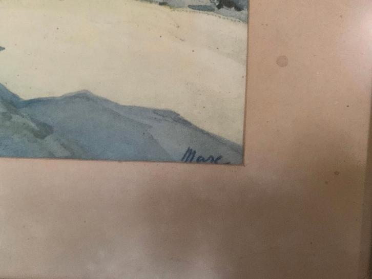 Aquarel, Antiek en Kunst, Kunst | Schilderijen | Klassiek, Ophalen