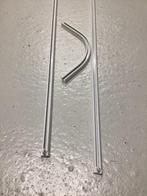 2 complete gordijnrails 2 en 3 meter en 90 graden bocht, Ophalen, Wit, Nieuw, 200 cm of meer