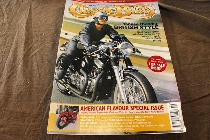 Classic Bike februari 2002 BSA A10 Triumph 350 Harley WR, Boeken, Motoren, Gelezen, Ophalen of Verzenden