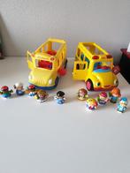 2x Little People schoolbus met10 poppetjes en geluid, Kinderen en Baby's, Speelgoed | Fisher-Price, Met geluid, Ophalen of Verzenden