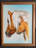 Klassiek Schilderij: Paard en Veulen, Gesigneerd '98, Antiek en Kunst, Ophalen of Verzenden