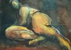 Frida - Naakt model - Olieverf - 100 x 70 cm, Antiek en Kunst, Kunst | Schilderijen | Modern, Ophalen