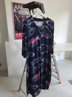 prachtige tricot jurk met vissen maat XL A lijn, Ophalen of Verzenden, Zo goed als nieuw, Maat 46/48 (XL) of groter, Onder de knie