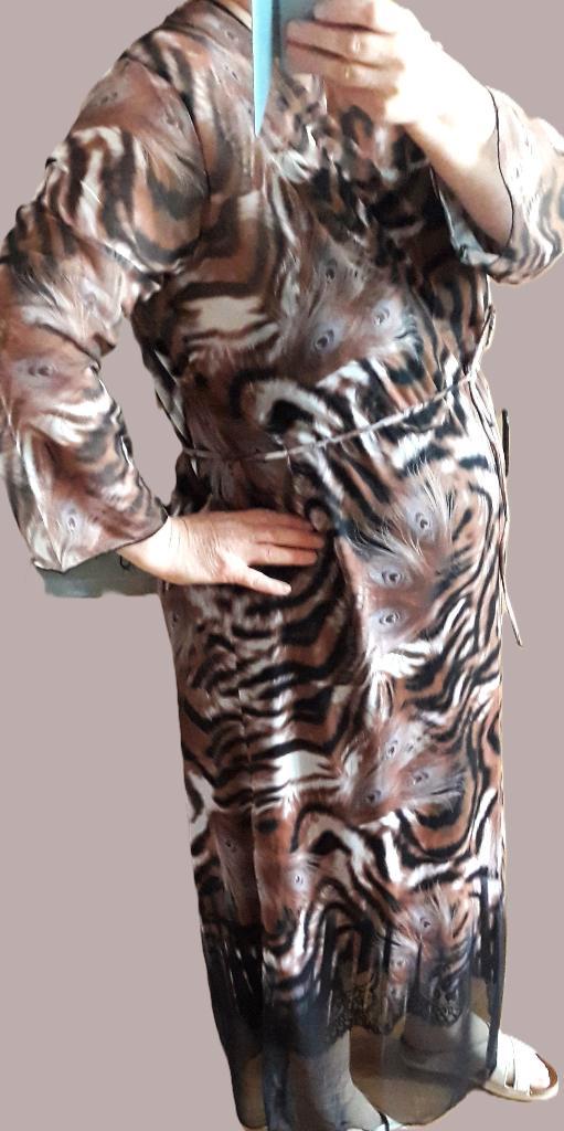 Tule strandjurk voor over de zwemkleding - Maat XL= 48, Kleding | Dames, Grote Maten, Nieuw, Lingerie of Zwemkleding, Bruin, Ophalen of Verzenden