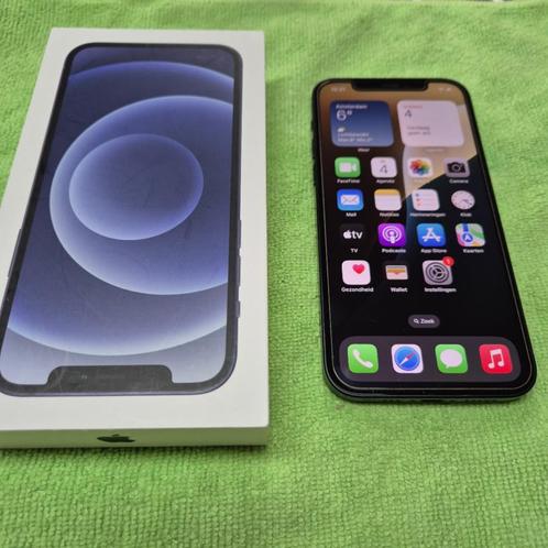 Apple iPhone 12 128GB zwart Accu 81% Zeer net met doos, Computers en Software, Apple iPads, Zo goed als nieuw