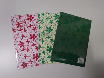 3x A4 flock papier bladeren patroon papieren papier NIEUW  beschikbaar voor biedingen