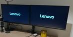 Nieuw: 2x Lenovo monitoren incl. monitor arm, Ophalen, Zo goed als nieuw, Overige typen, Onbekend