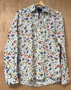 NZA New Zealand Auckland overhemd bloemen linnen - Maat M, Kleding | Heren, New Zealand Auckland, Wit, Ophalen of Verzenden, Zo goed als nieuw
