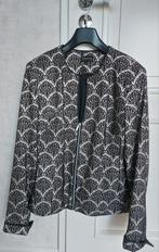 Inizia Collection alloverprint blazer jasje mt.42, Zwart, Inizia, Maat 42/44 (L), Ophalen of Verzenden
