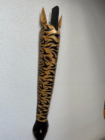 Houtsnijwerk masker Aziatisch oosters Indonesie handwerk 1m  beschikbaar voor biedingen