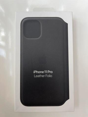 Apple iPhone 11 Pro Lederen Folio Hoes - Zwart beschikbaar voor biedingen